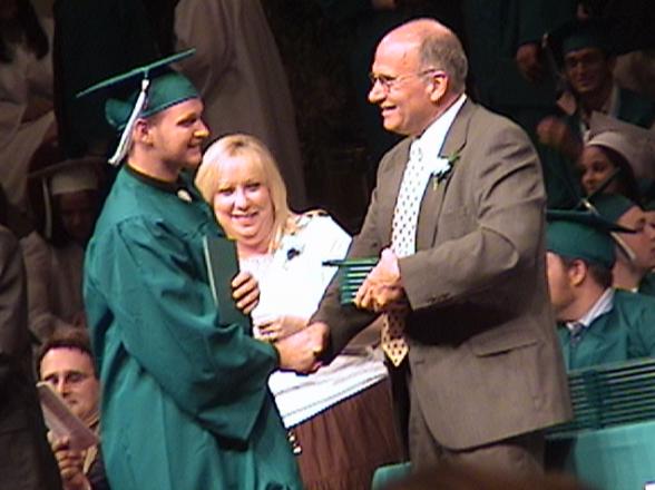 Bill getting his diploma